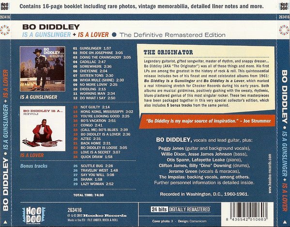 CD Bo Diddley ‎– Bo Diddley Is A Gunslinger + Bo Diddley Is A Lover Nuevo precintado - Image 2