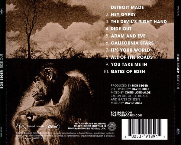 CD Bob Seger – Ride Out Nuevo precintado - Image 2