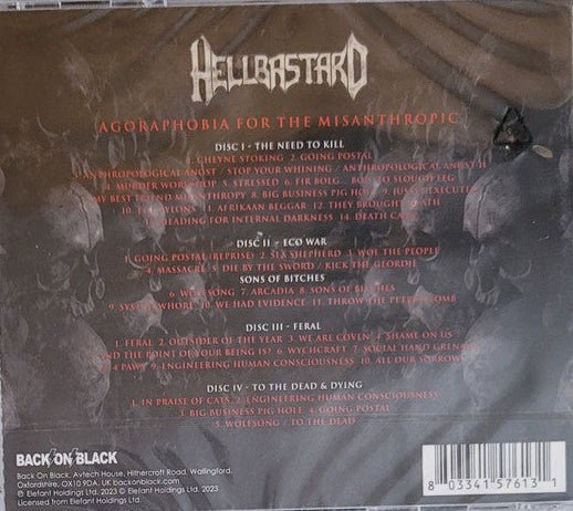 CD Hellbastard ‎– Agoraphobia For The Misanthropic Nuevo precintado - Image 2