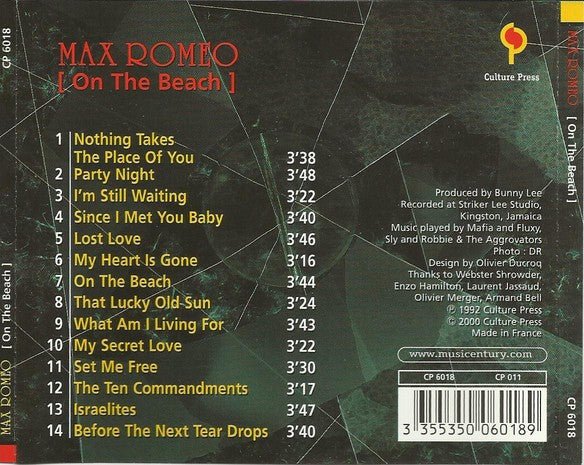 CD Max Romeo – On The Beach Nuevo precintado - Image 2