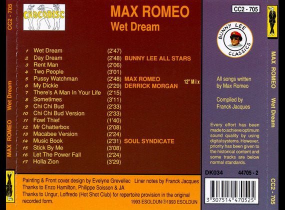 CD Max Romeo ‎– Wet Dream Nuevo precintado - Image 2