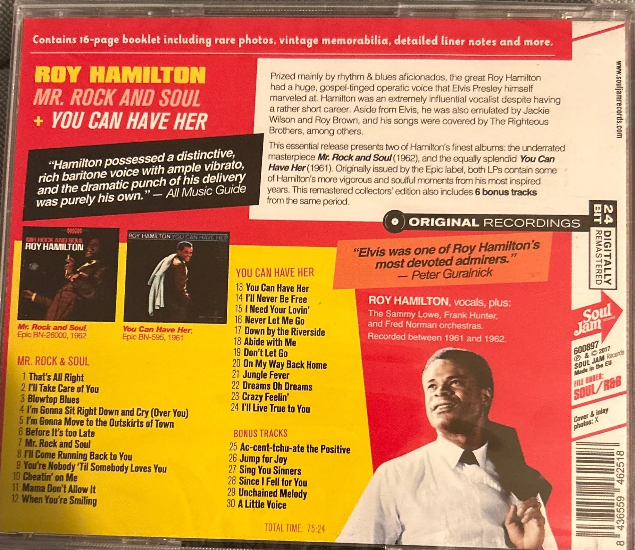 CD Roy Hamilton – Mr. Rock And Soul Nuevo precintado - Image 2