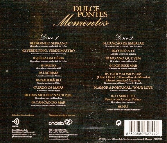 CD Dulce Pontes ‎– Momentos Nuevo precintado - Image 2