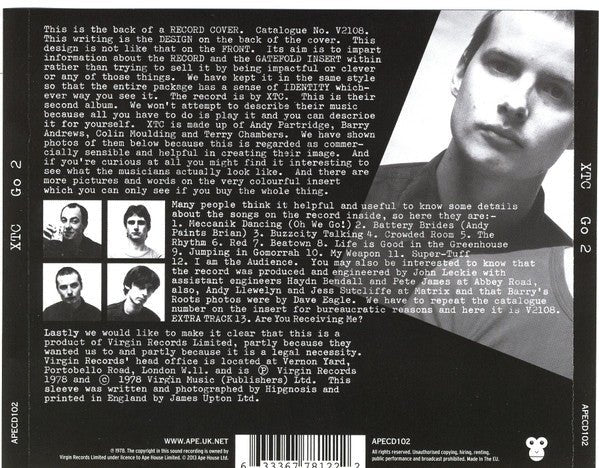 CD XTC ‎– Go 2 Nuevo precintado - Image 2