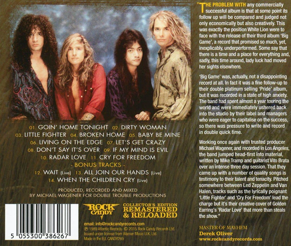 CD White Lion ‎– Big Game Nuevo precintado - Image 2