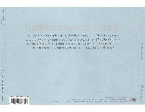 CD The (International) Noise Conspiracy ‎– The First Conspiracy Nuevo precintado (Producto exclusivo recogida en tienda) - Image 2