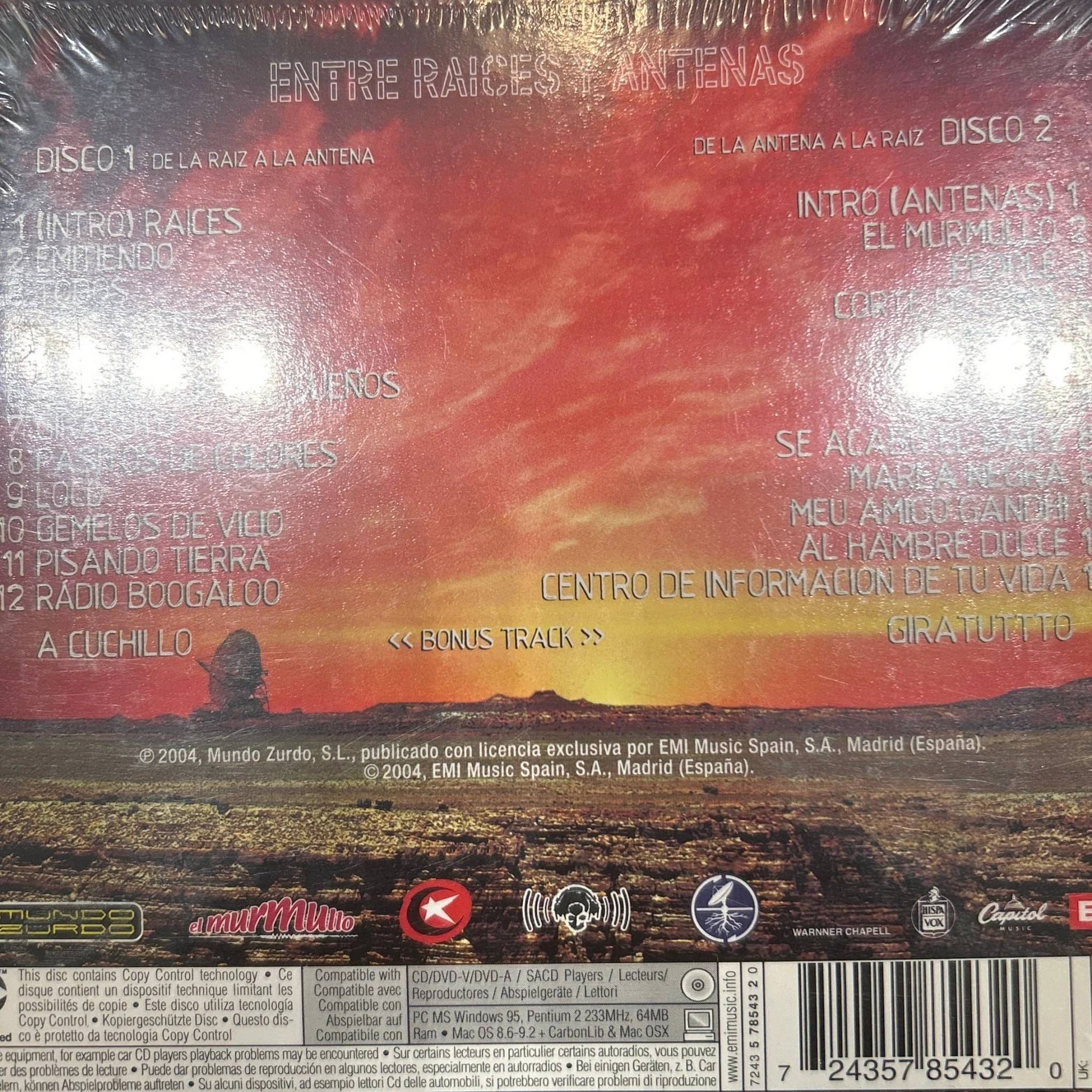 CD  Macaco ‎– Entre Raices Y Antenas Nuevo precintado - Image 2