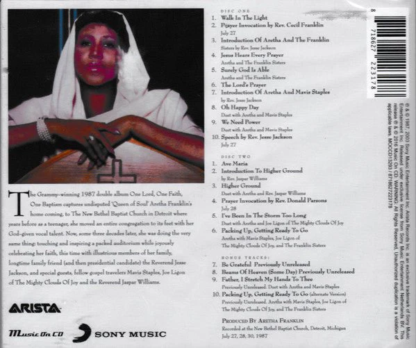 CD Aretha Franklin ‎– One Lord, One Faith, One Baptism Nuevo precintado - Image 2