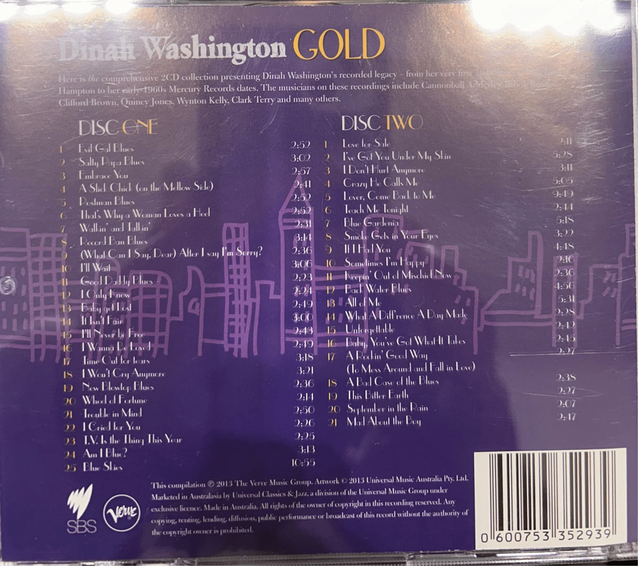 CD Dinah Washington - Gold Nuevo precintado - Image 2