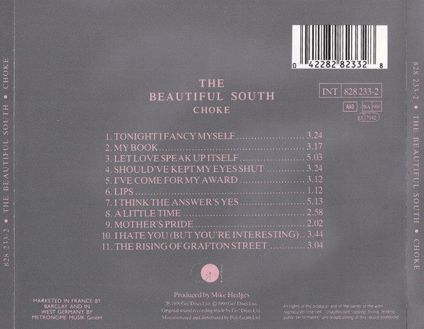CD The Beautiful South ‎– Choke 2ª Mano (Producto exclusivo recogida en tienda) - Image 2