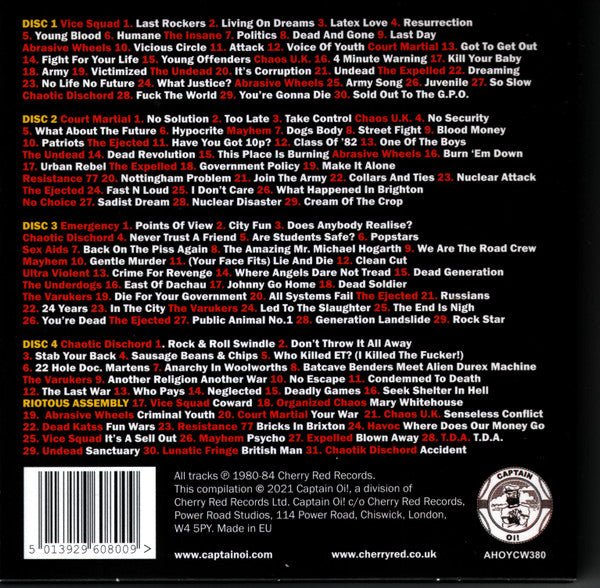 CD V/A – Riot City Box set (Complete Singles Collection – The Sound Of UK 82) Nuevo precintado - Image 2