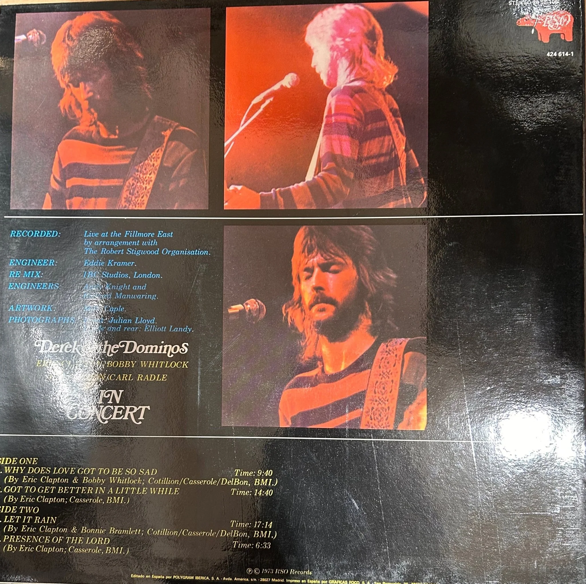 LP Derek & The Dominos ‎– In Concert 2ª Mano - Image 2