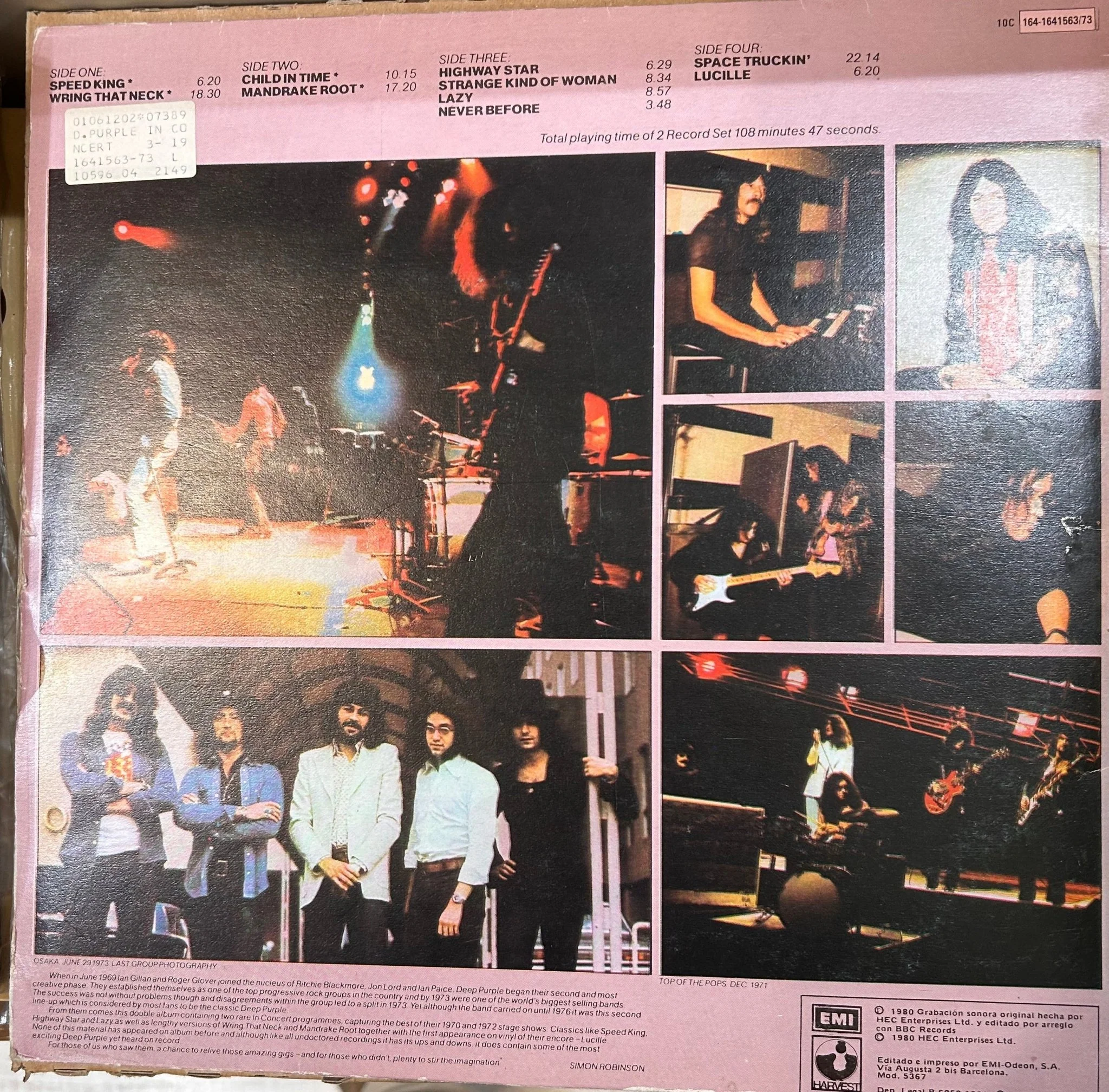 LP Deep Purple ‎– In Concert 2ª Mano - Image 2