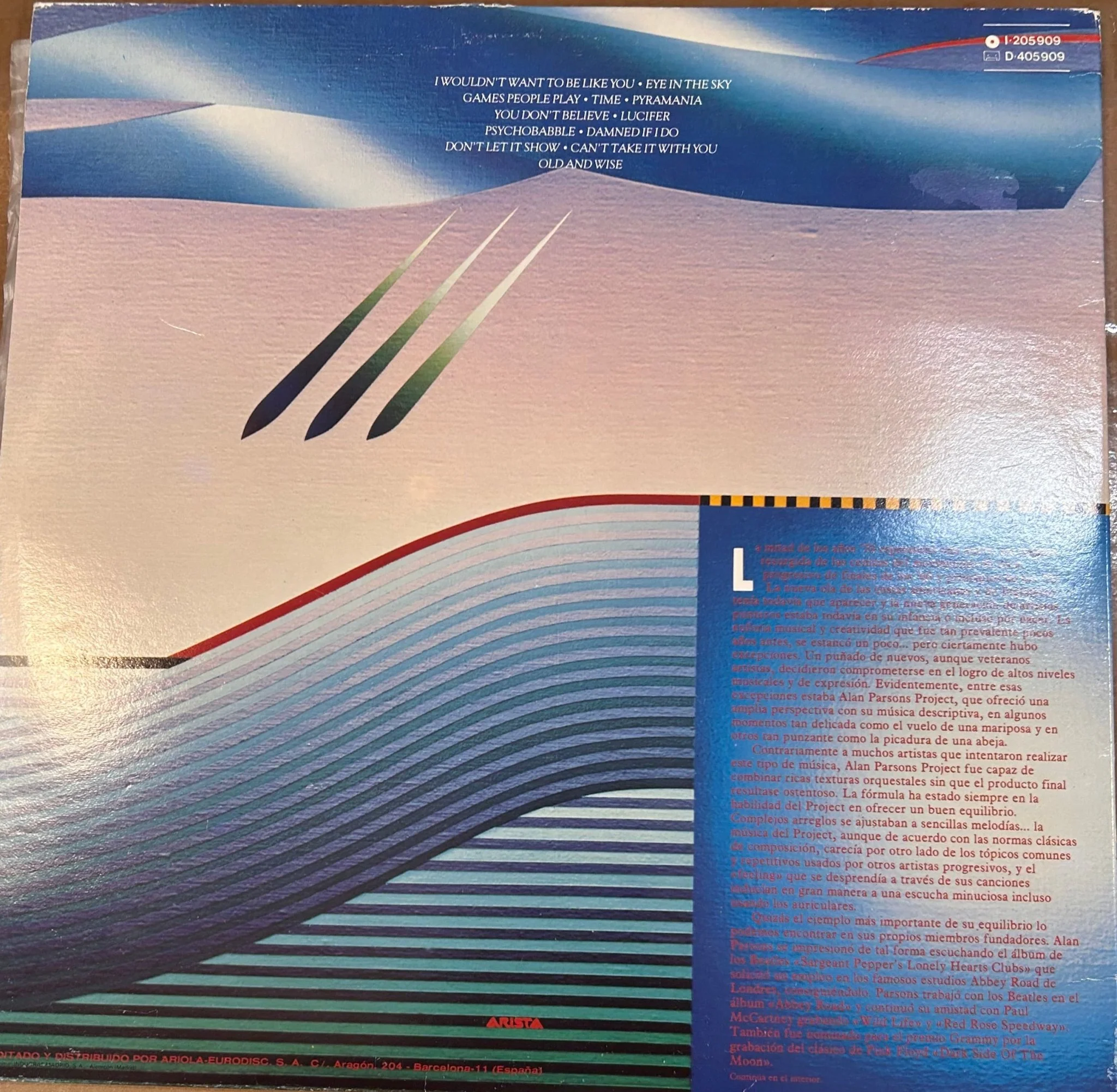 LP The Alan Parsons Project ‎– The Best Of The Alan Parsons Project 2ª Mano - Image 2