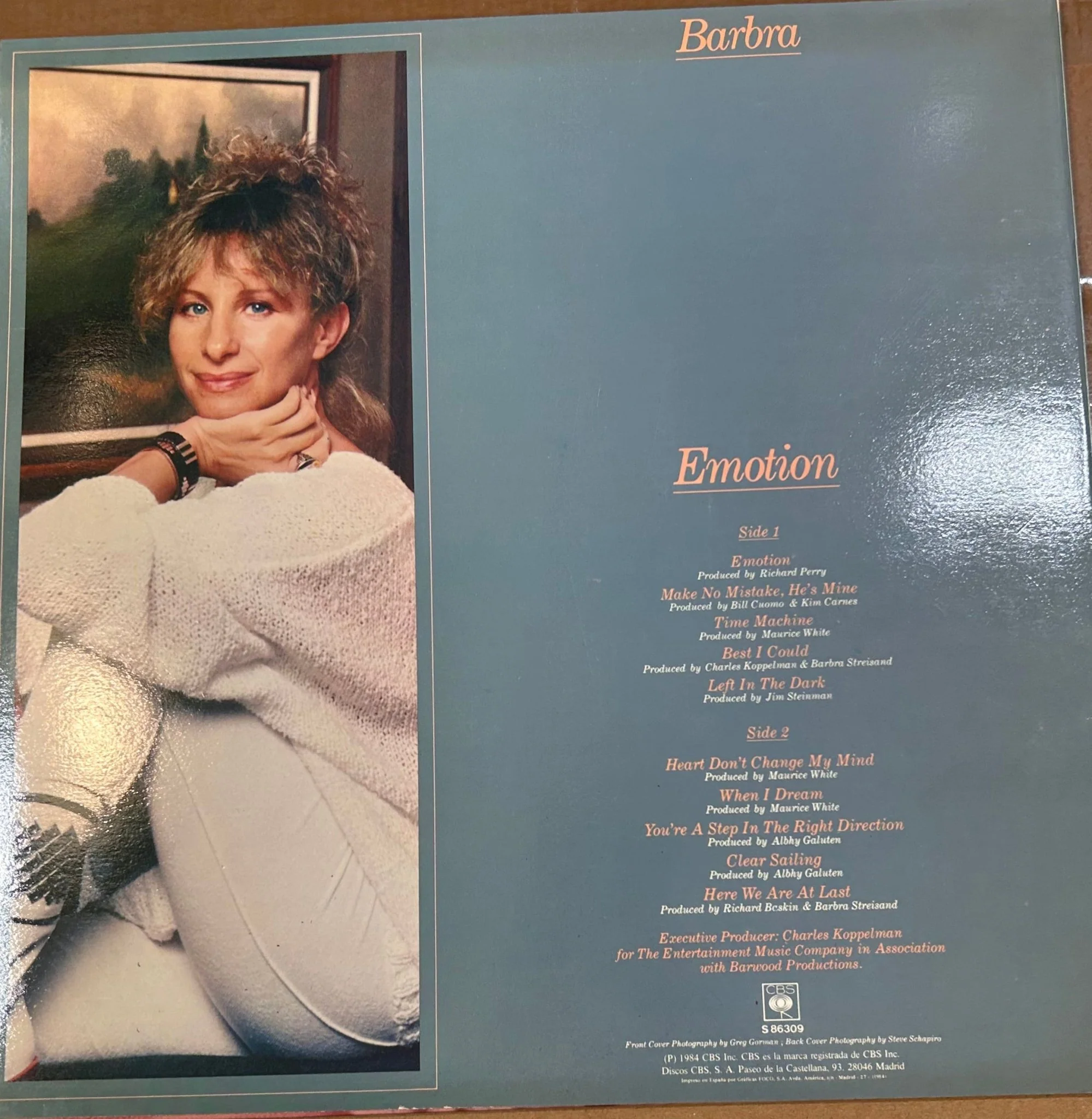 LP Barbra Streisand – Emotion 2ª Mano - Image 2