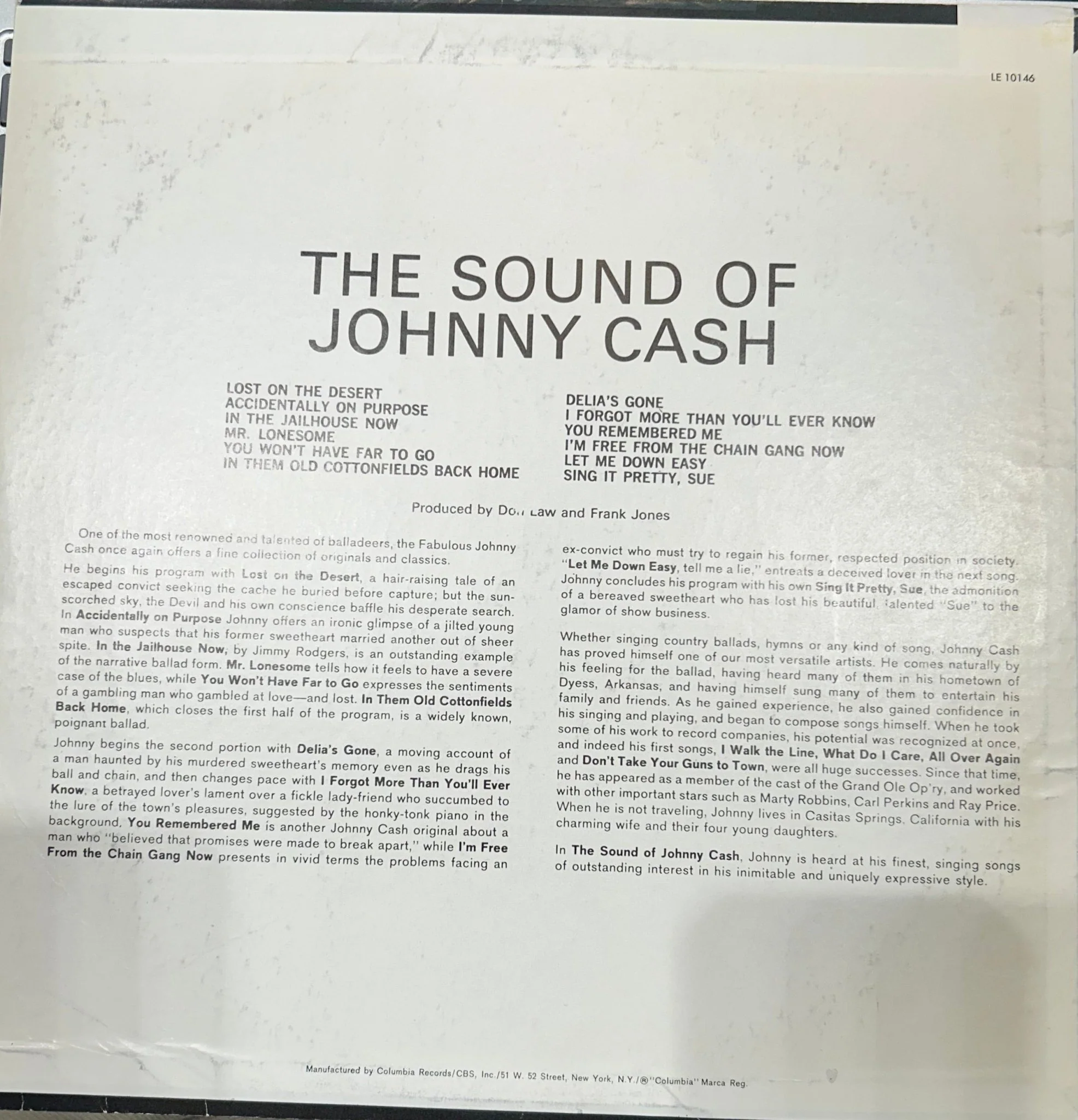 LP Johnny Cash – The Sound Of Johnny Cash 2ª mano - Image 2