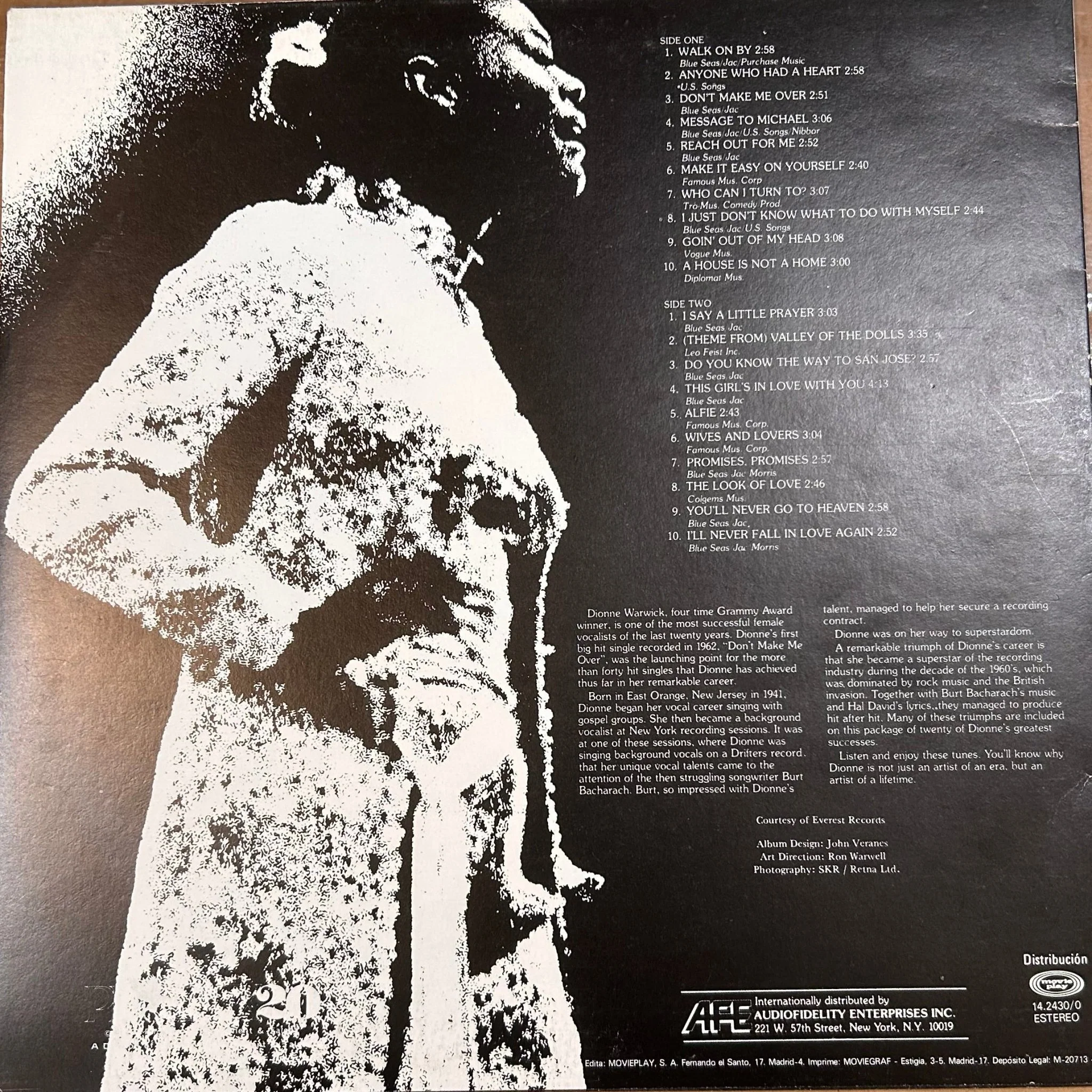 LP Dionne Warwick ‎– 20 Greatest Hits 2ª Mano - Image 2