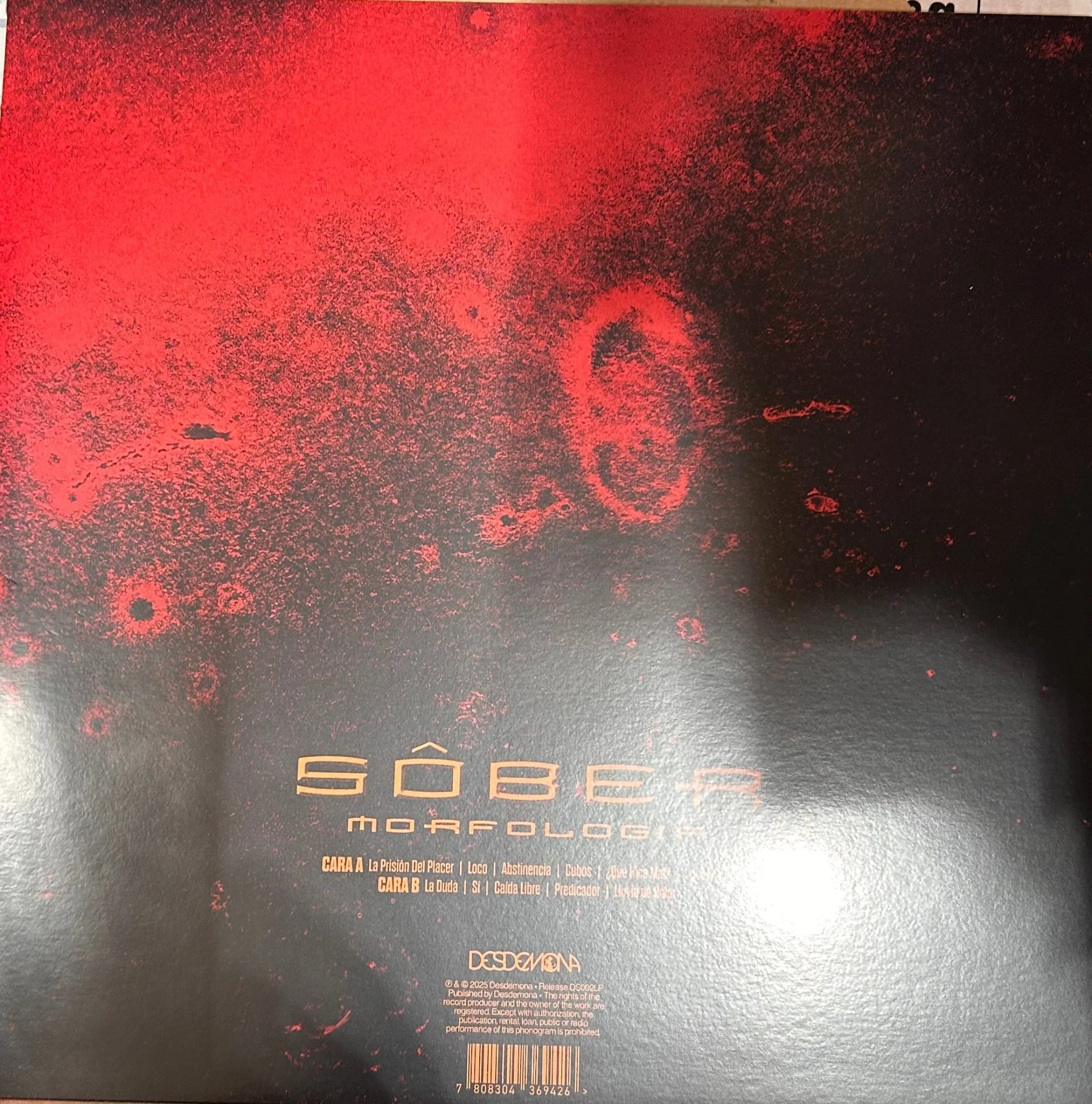 LP Sober ‎– Morfologia 2ª Mano - Image 2
