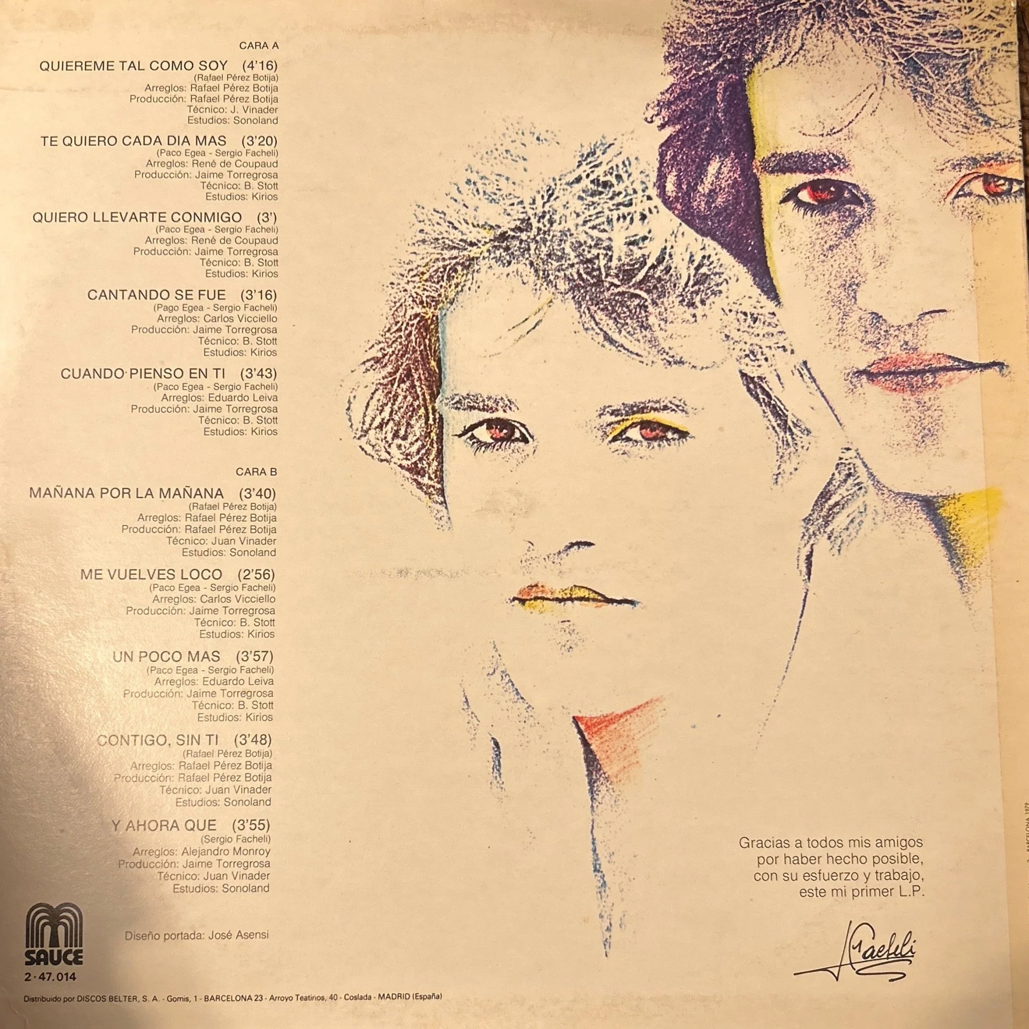 LP Sergio Facheli ‎– Entre Tú Y Yo 2ª mano - Image 2