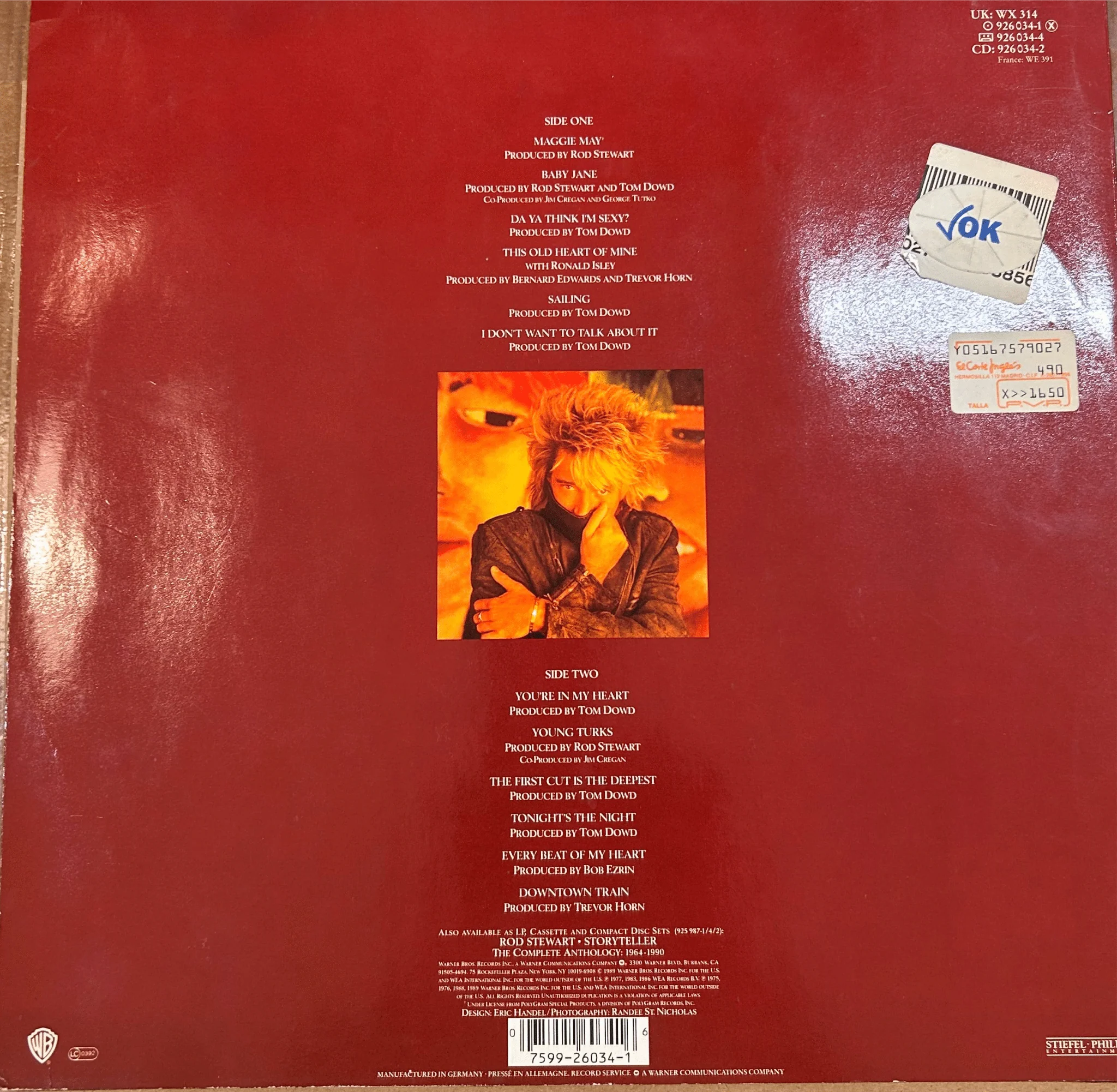 LP Rod Stewart ‎– The Best Of Rod Stewart 2ª Mano - Image 2