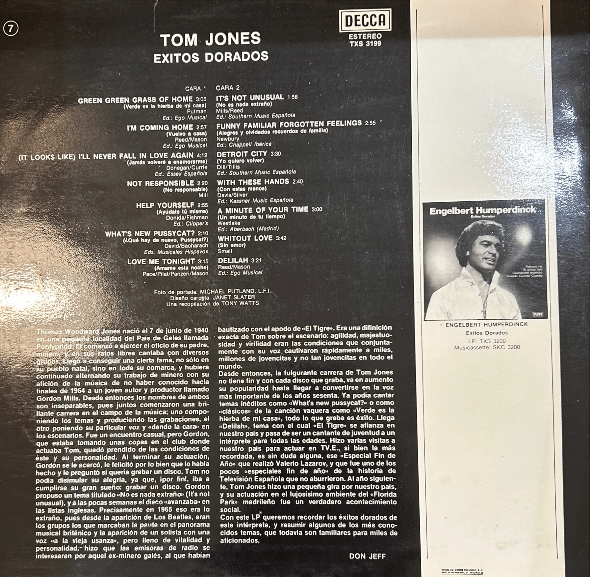 LP Tom Jones ‎– Exitos Dorados 2ª Mano (Producto exclusivo recogida en tienda) - Image 2