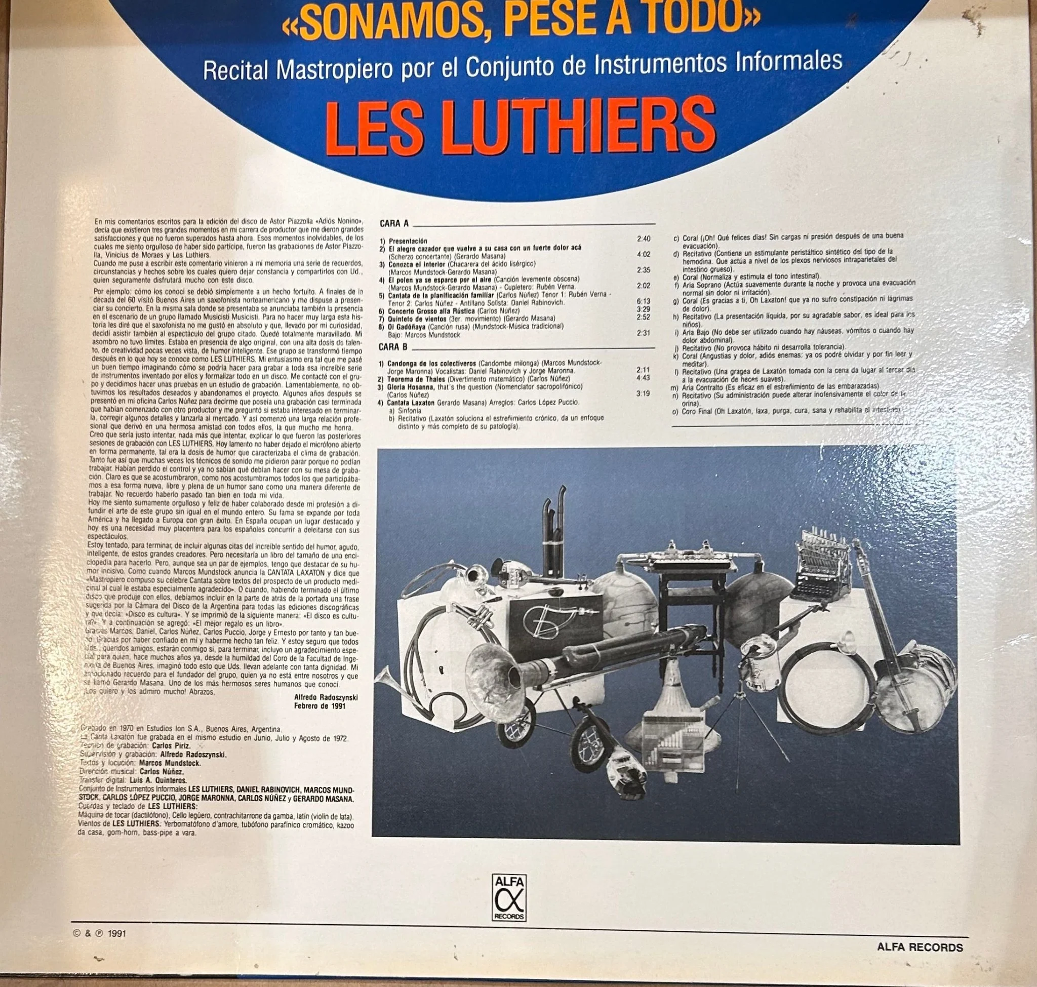 LP Les Luthiers ‎– Sonamos, Pese A Todo 2ª mano (Producto exclusivo recogida en tienda) - Image 2