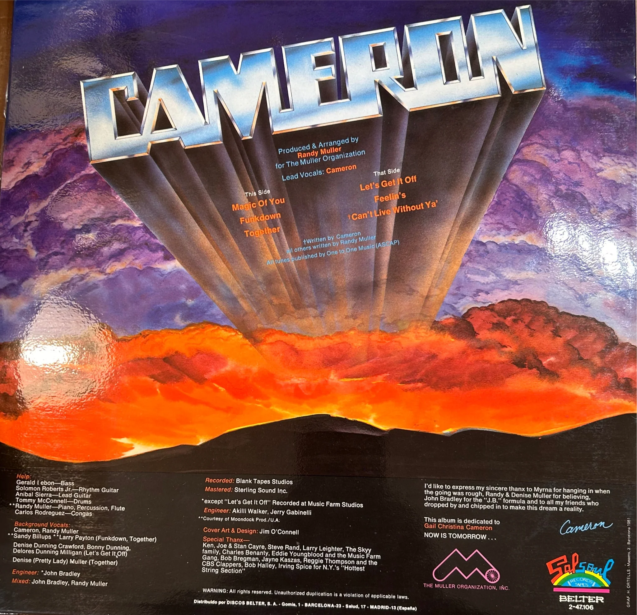 LP Cameron ‎– Cameron 2ª Mano - Image 2