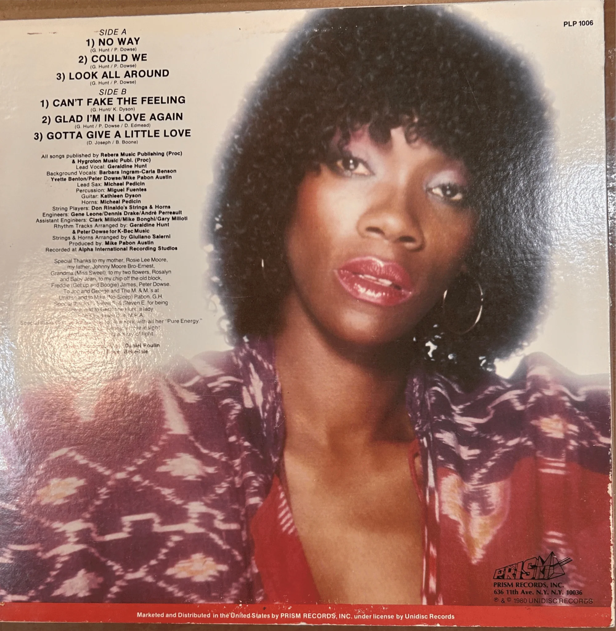 LP Geraldine Hunt ‎– No Way 2ª Mano - Image 2