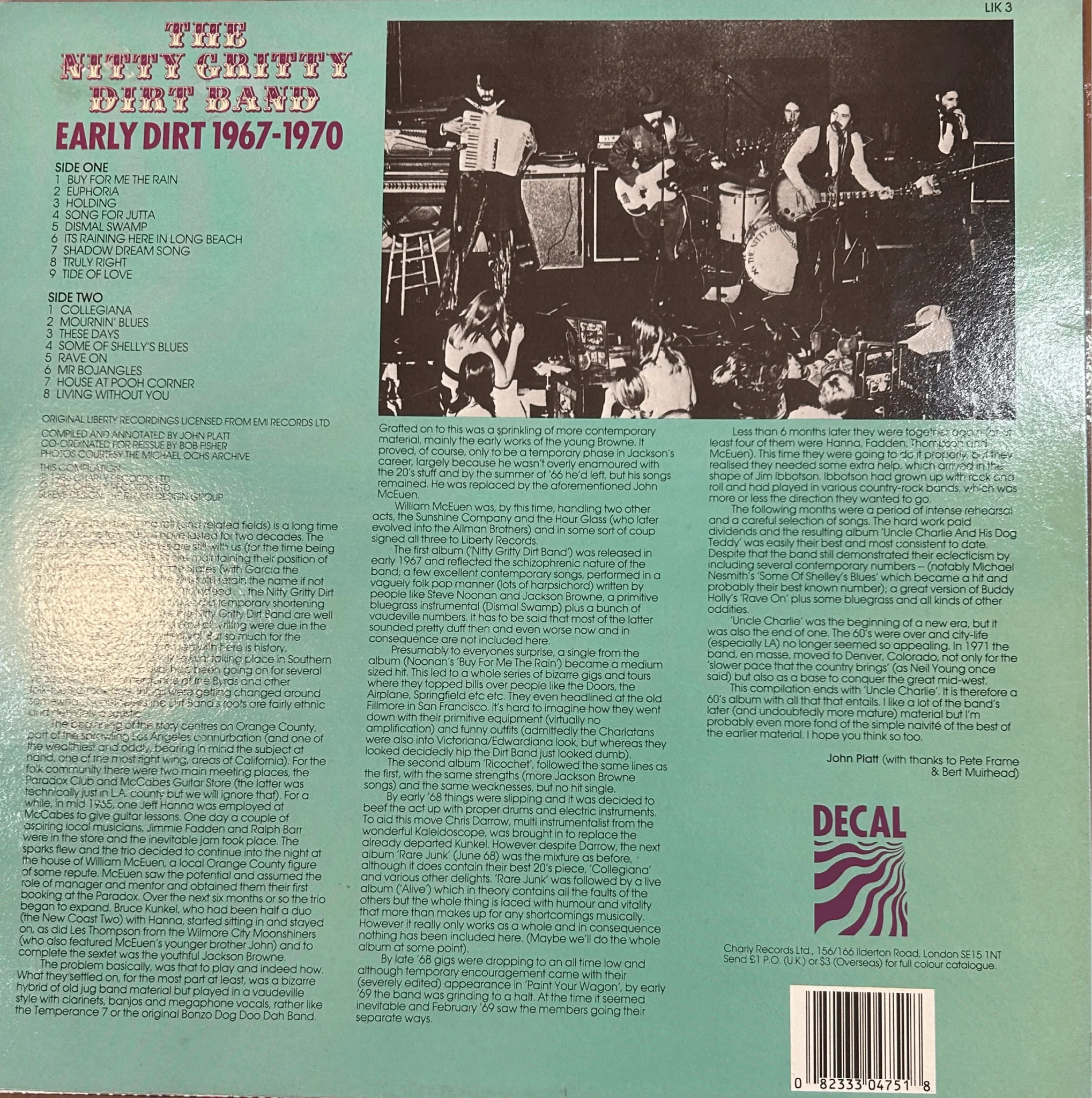 LP The Nitty Gritty Dirt Band ‎– Early Dirt 1967-1970 2ª Mano - Image 2