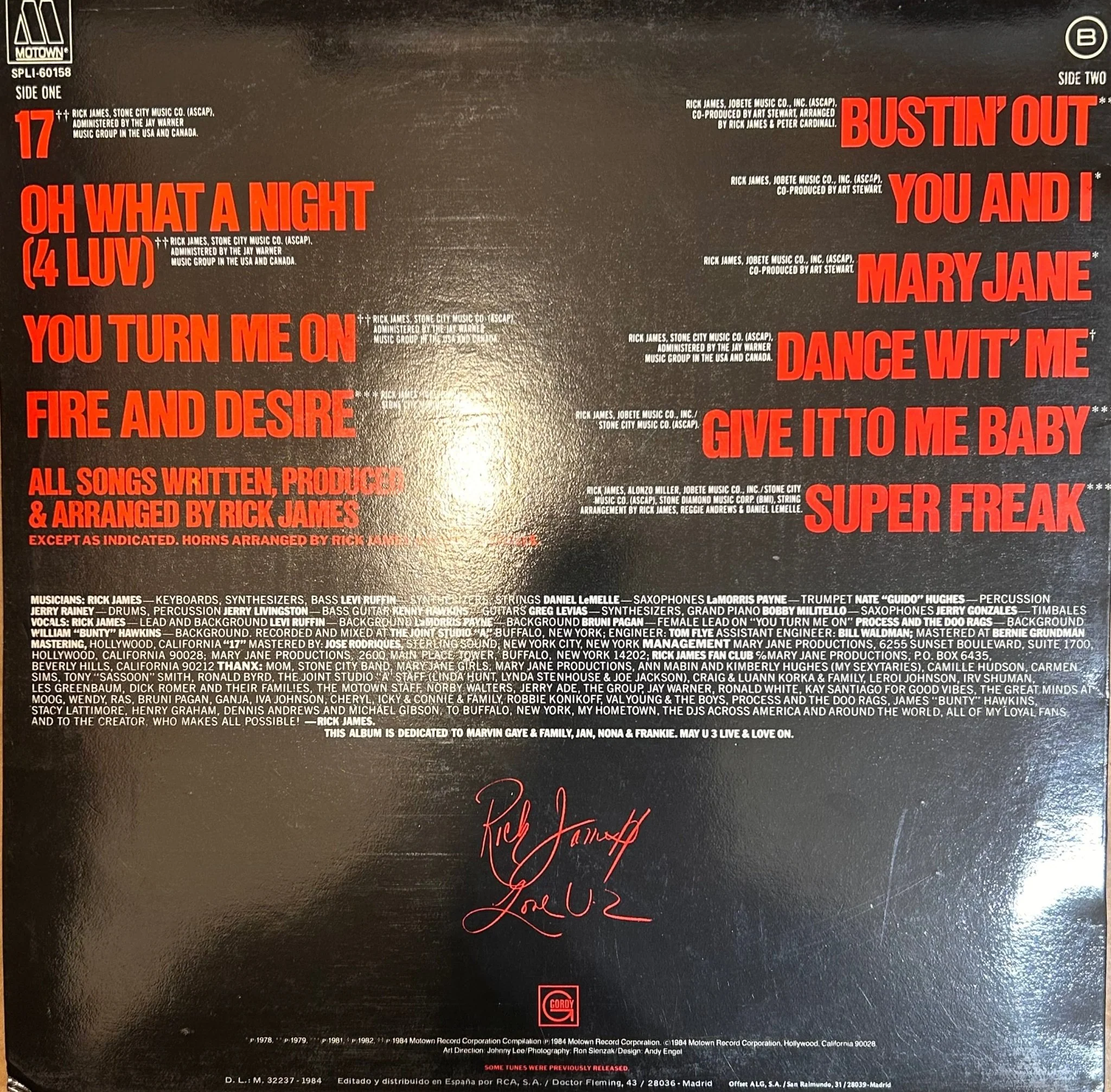 LP Rick James ‎– Reflections 2ª Mano - Image 2