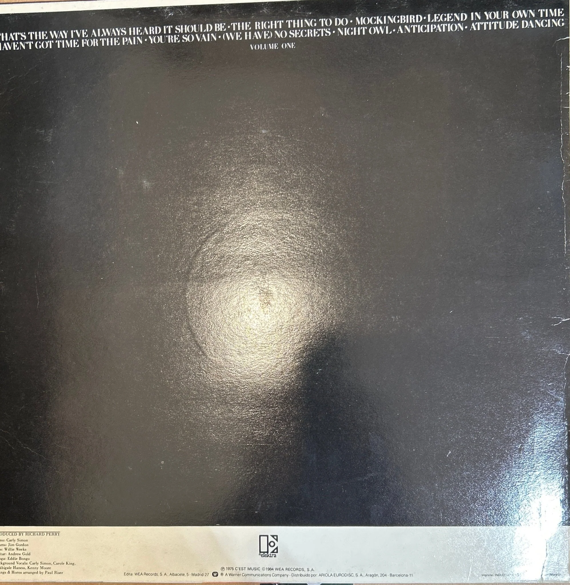 LP Carly Simon ‎– The Best Of Carly Simon 2ª Mano - Image 2
