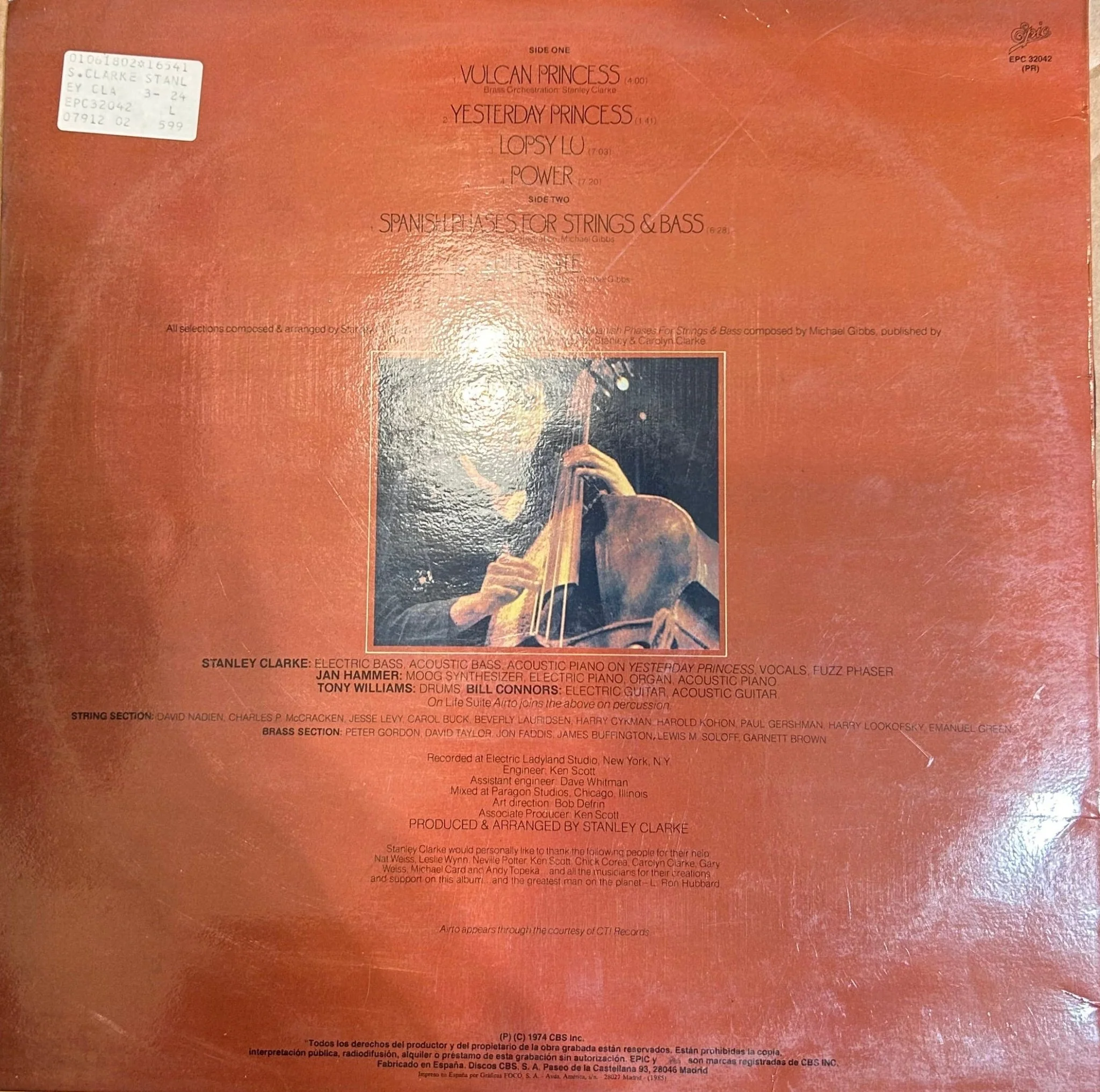 LP Stanley Clarke ‎– Stanley Clarke 2ª Mano - Image 2