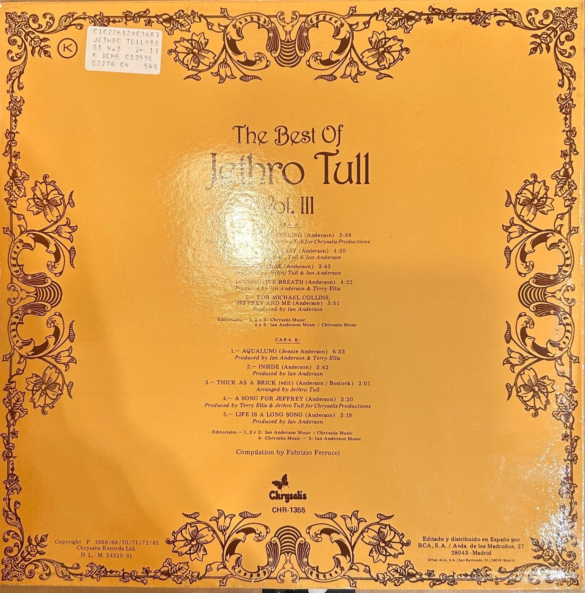 LP Jethro Tull ‎– The Best Of Jethro Tull Vol. III 2ª Mano - Image 2