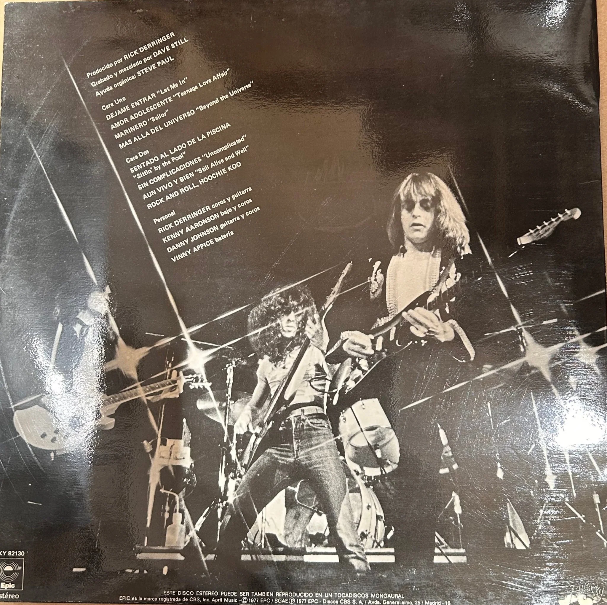 LP Derringer ‎– Live = En Vivo 2ª mano - Image 2