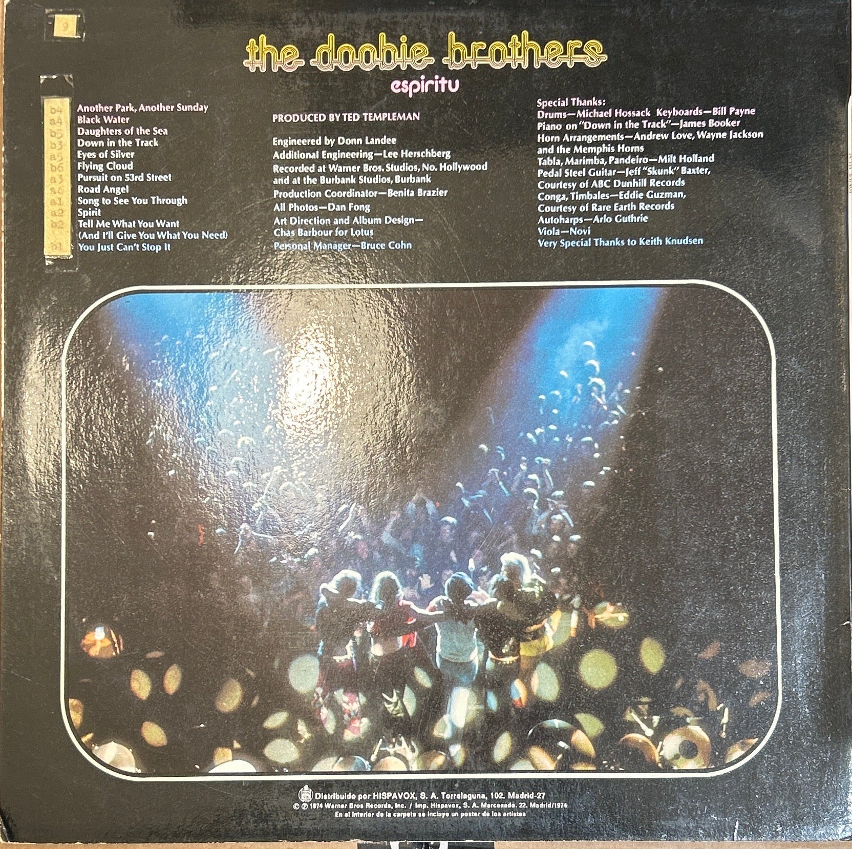 LP The Doobie Brothers ‎– Espiritu 2ª mano - Image 2