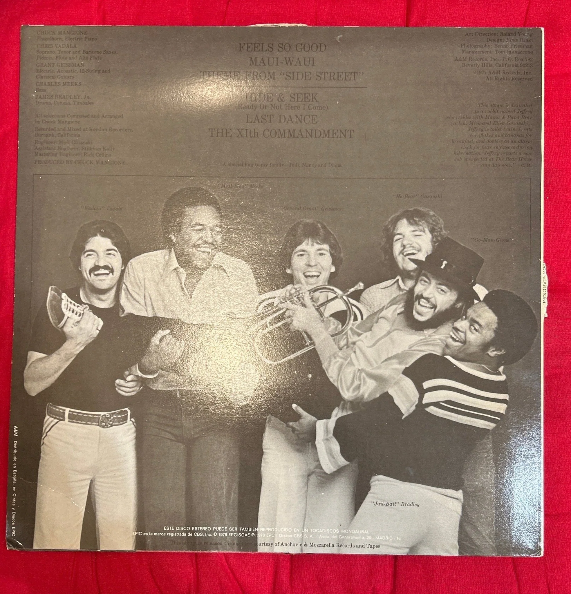 LP Chuck Mangione – Feels So Good 2ª Mano - Image 2