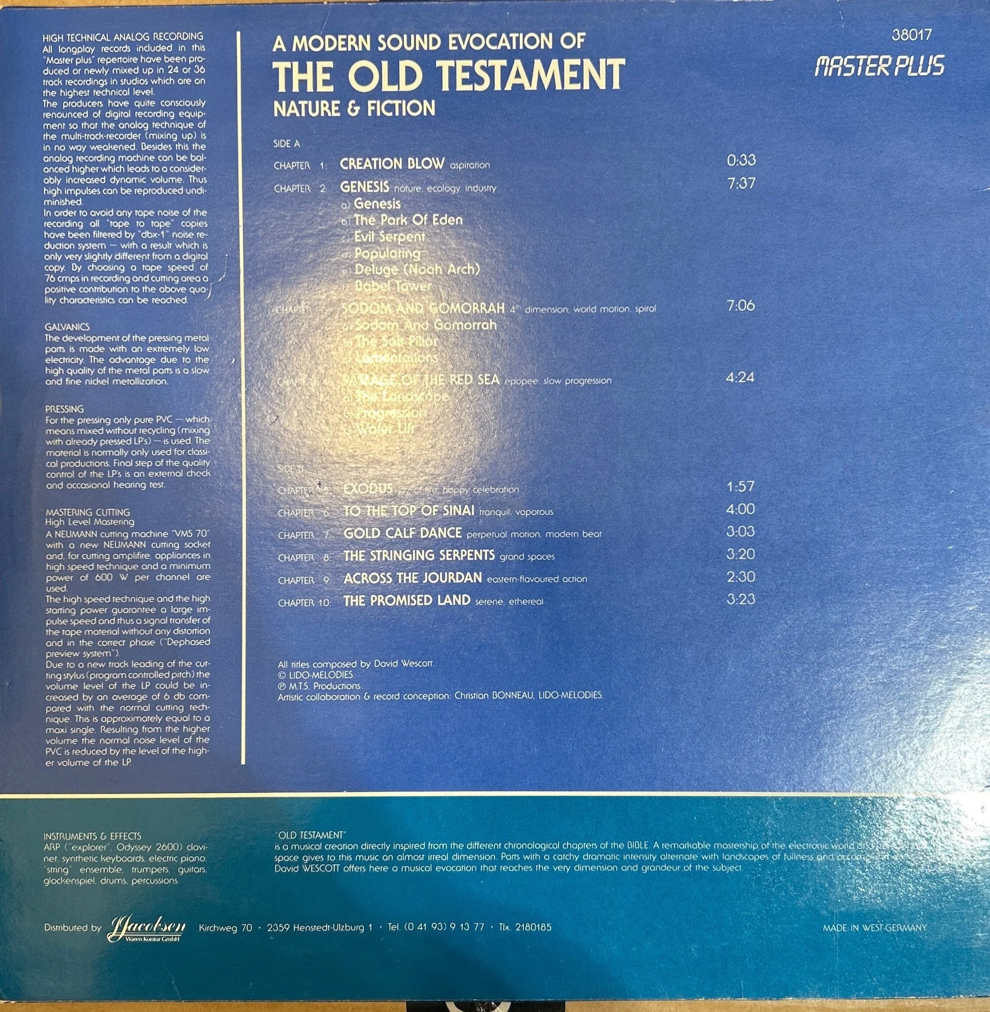 LP David Wescott ‎– A Musical Evocation Of The Old Testament 2ª Mano - Image 2