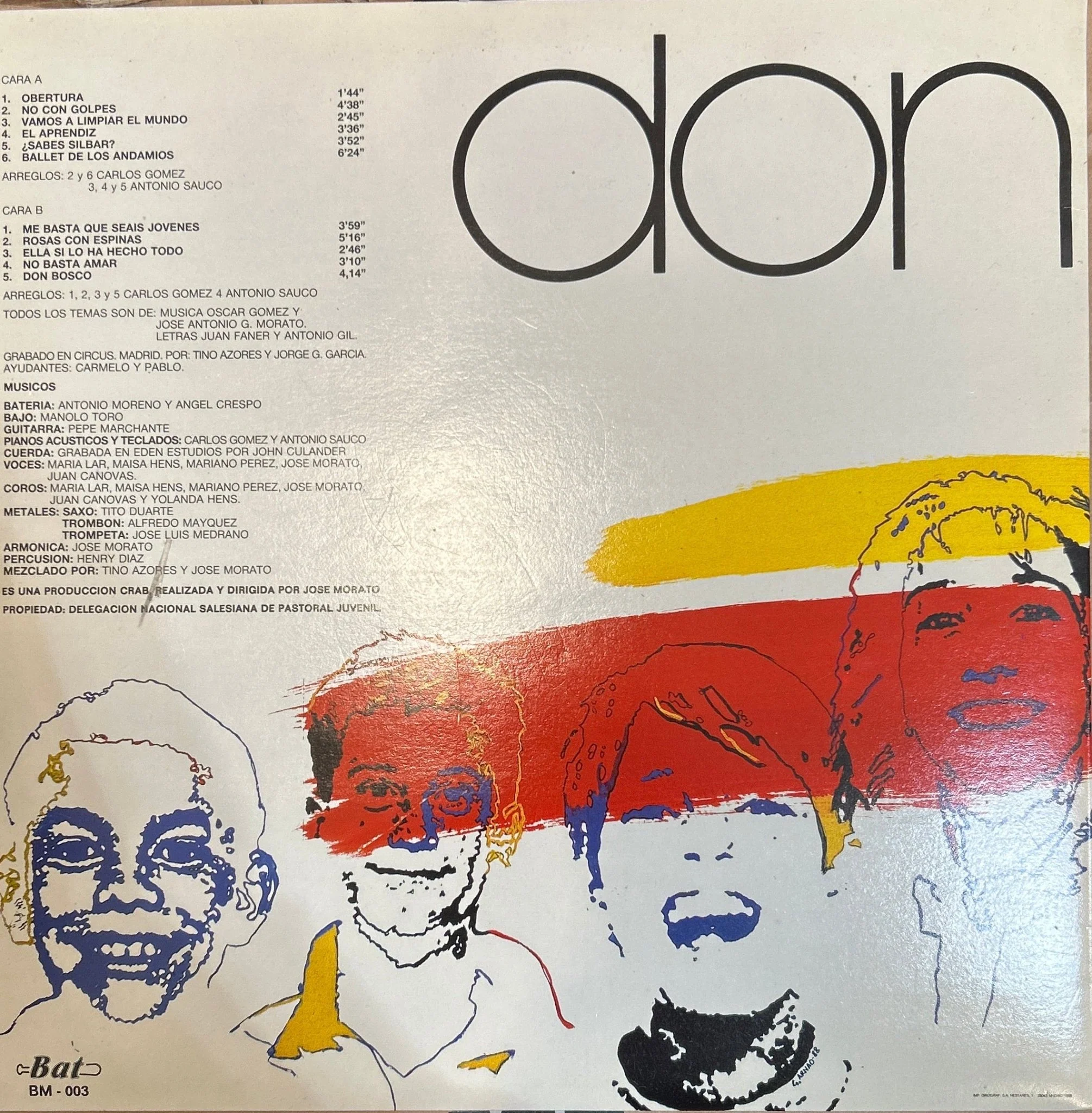 LP José Antonio G. Morato, Oscar Gomez, Juan Faner, Antonio Gil (2) ‎– Don Bosco (Comedia Musical) 2ª ManoVinyl VG+ Cover VG+ Gatefold (Producto exclusivo recogida en tienda) - Image 2