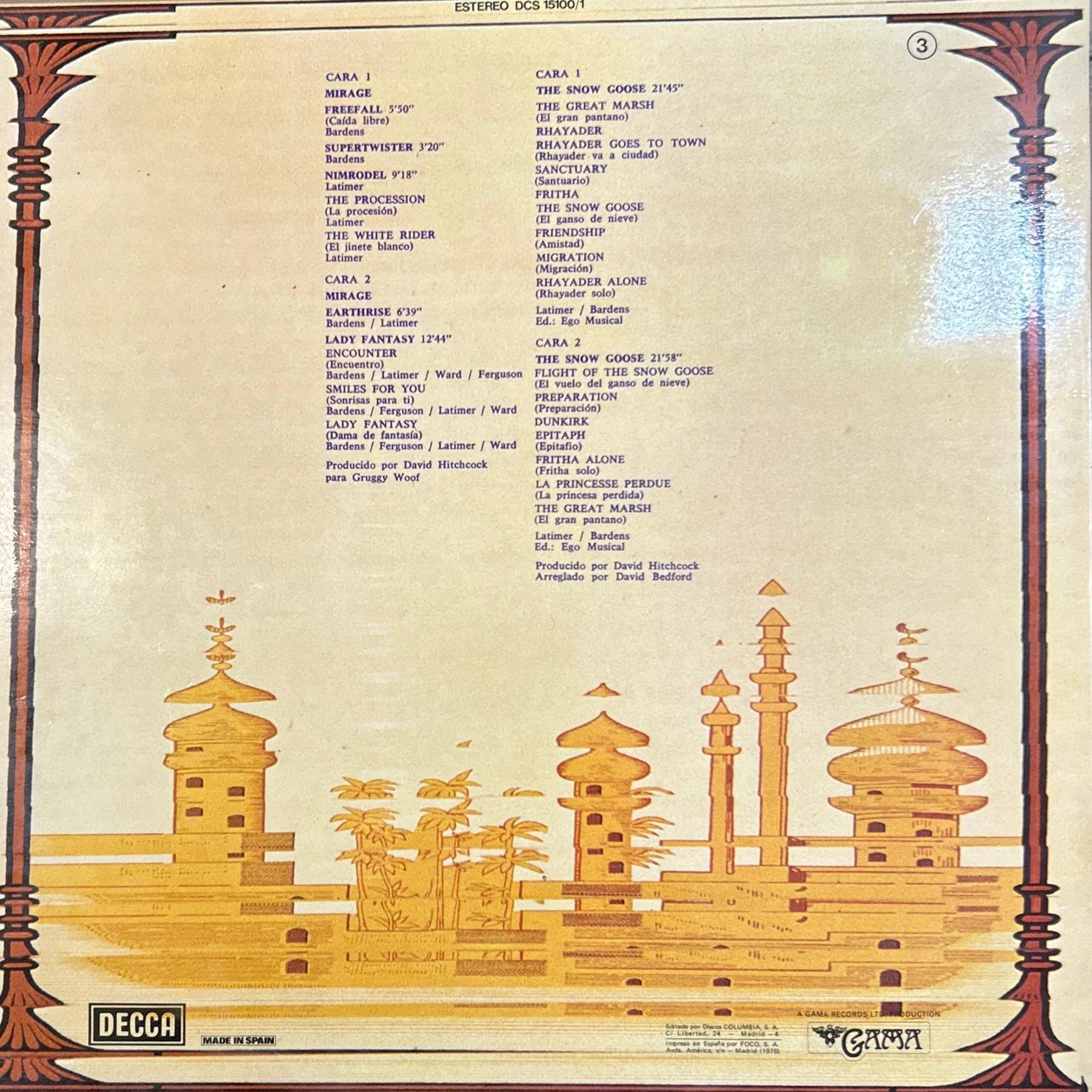 LP Camel – Mirage / The Snow Goose  2ª Mano - Image 2