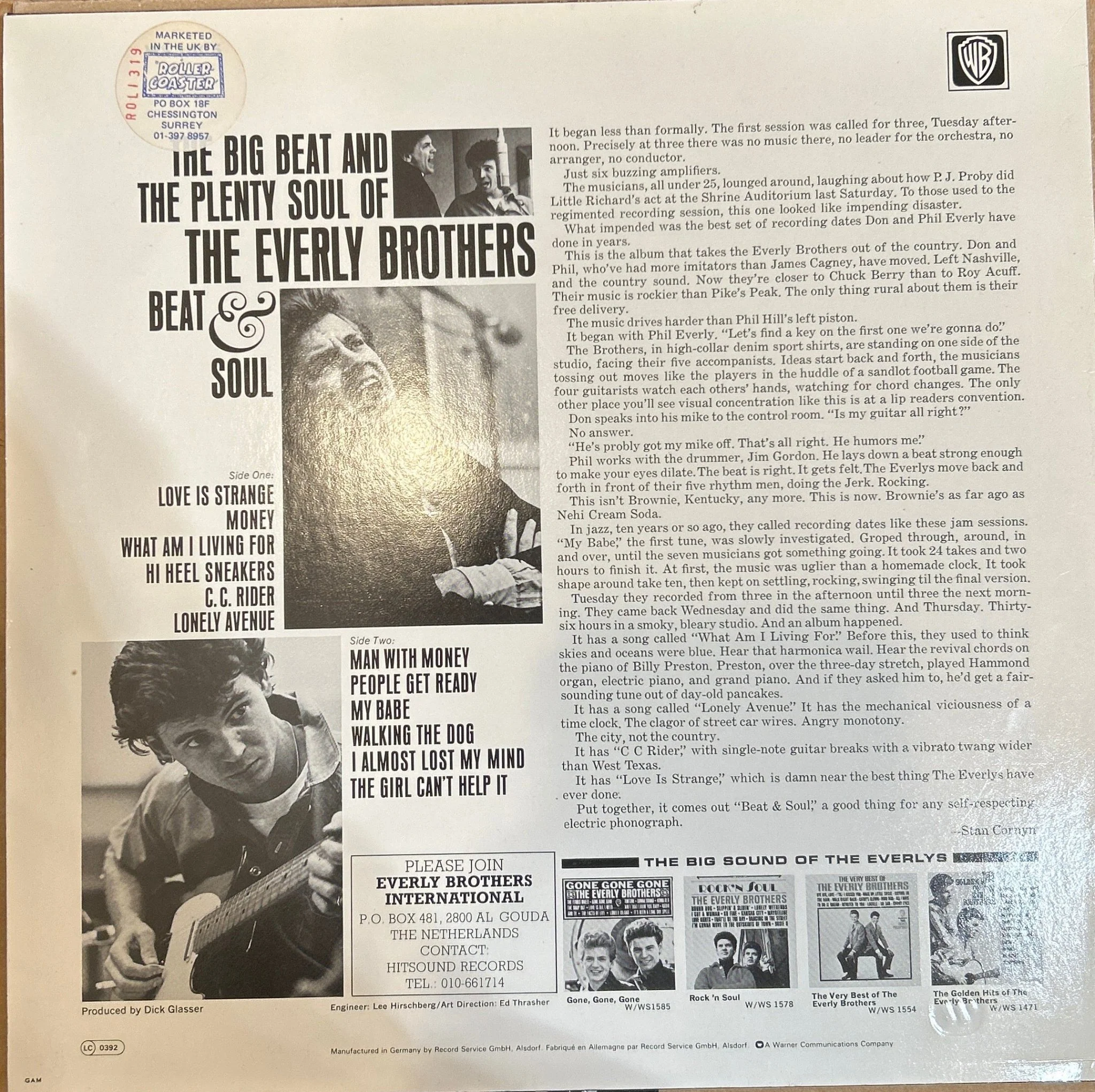 LP The Everly Brothers ‎– Beat & Soul 2ª Mano - Image 2