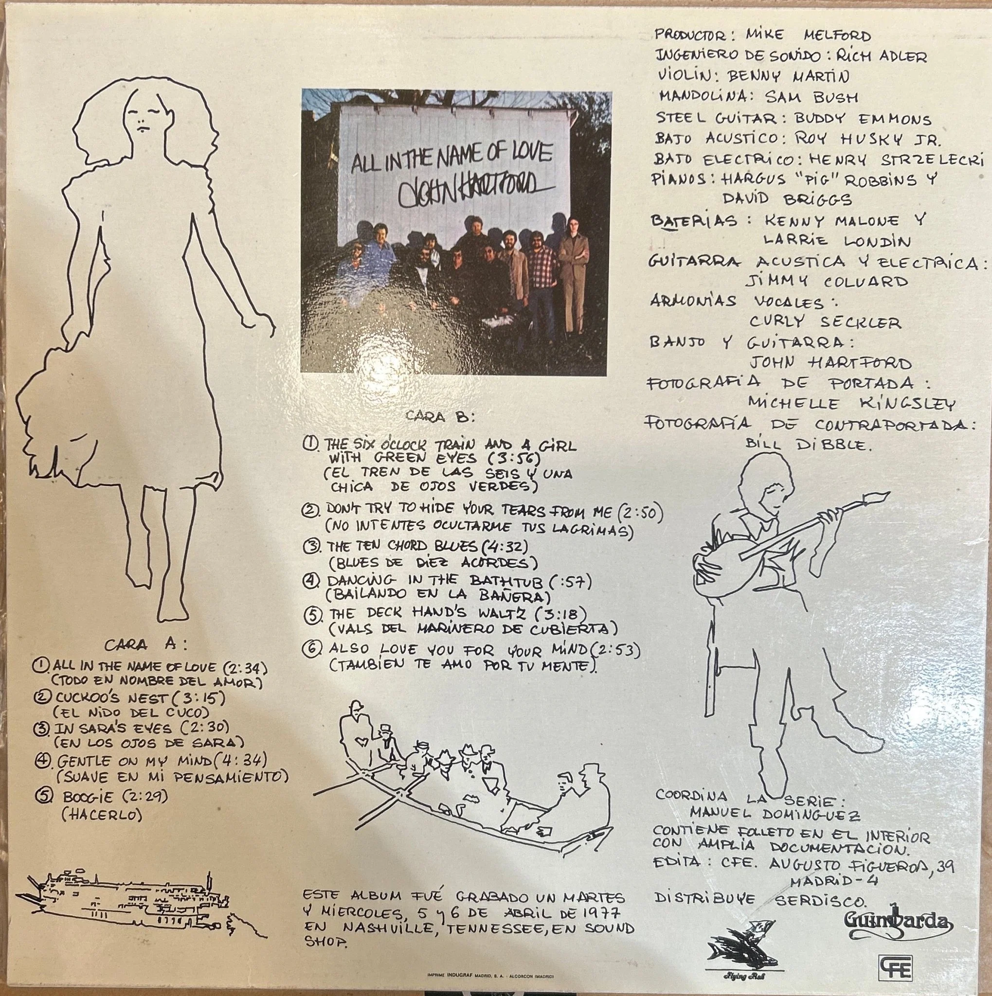 LP John Hartford ‎– Todo En Nombre Del Amor 2ª Mano - Image 2