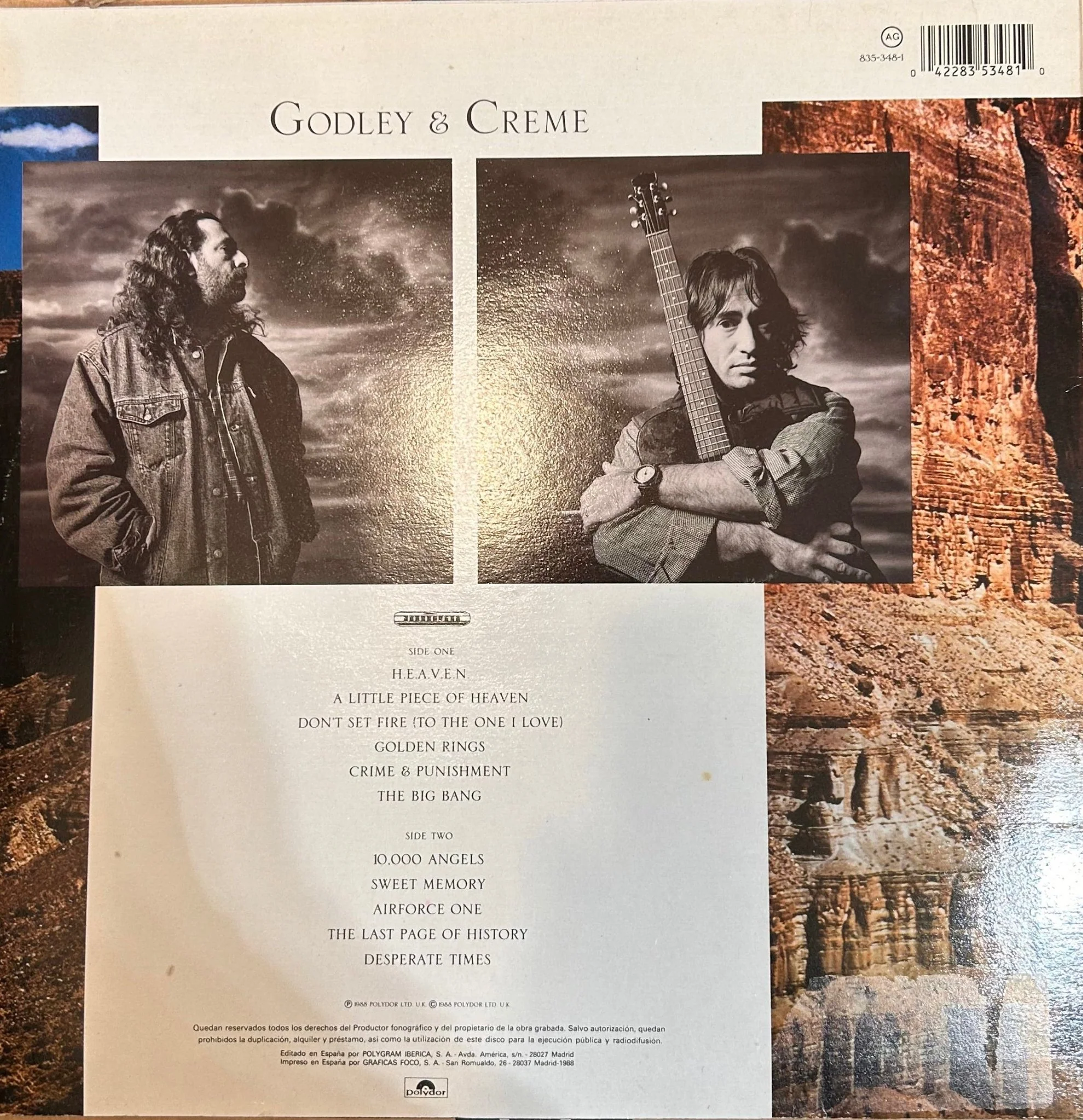 LP Godley & Creme ‎– Goodbye Blue Sky 2ª Mano - Image 2