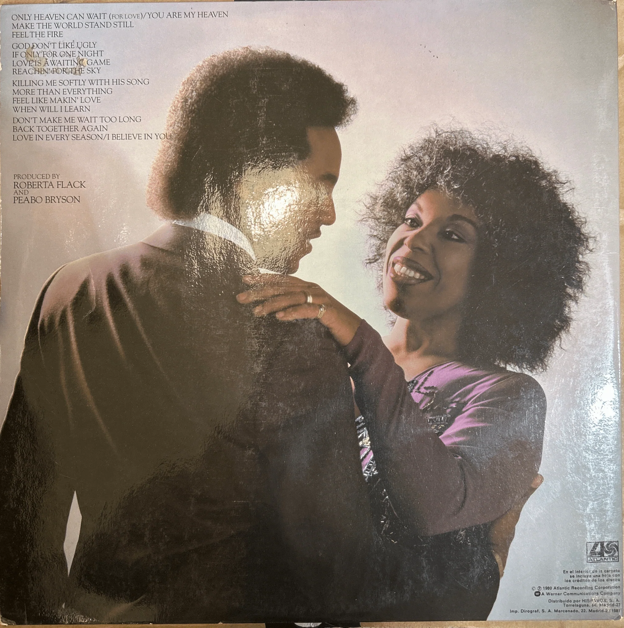 LP Roberta Flack And Peabo Bryson ‎– Live & More 2ª Mano - Image 2