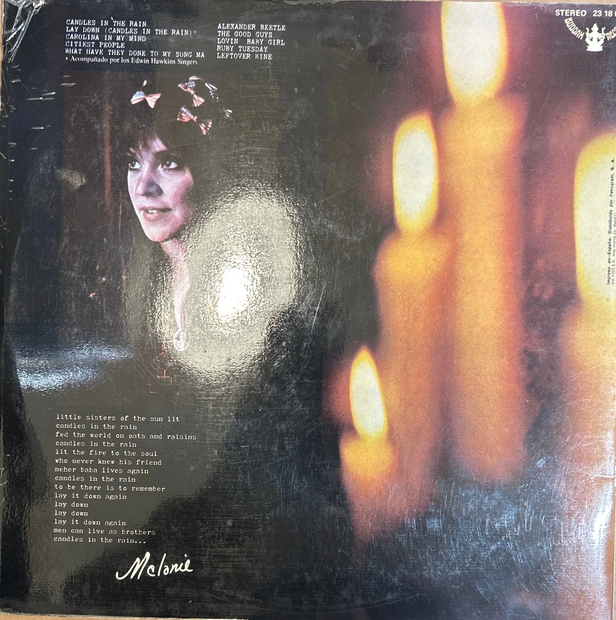 LP Melanie – Melanie Featuring Lay Down 2ª Mano - Image 2