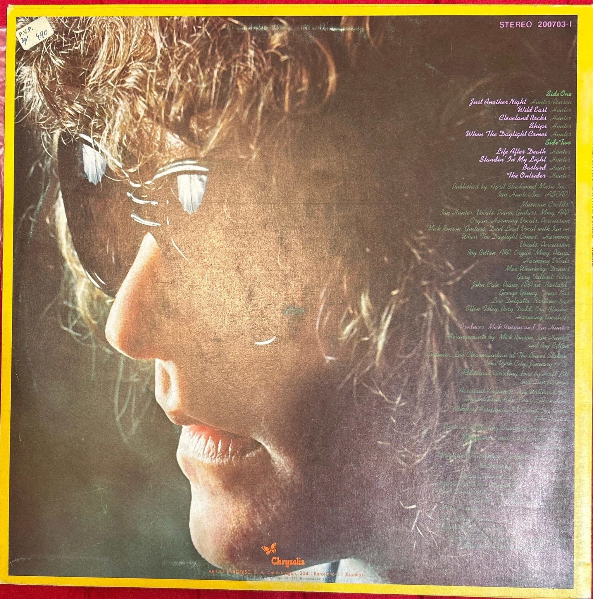 LP Ian Hunter ‎– You're Never Alone With A Schizophrenic 2ª mano - Image 2