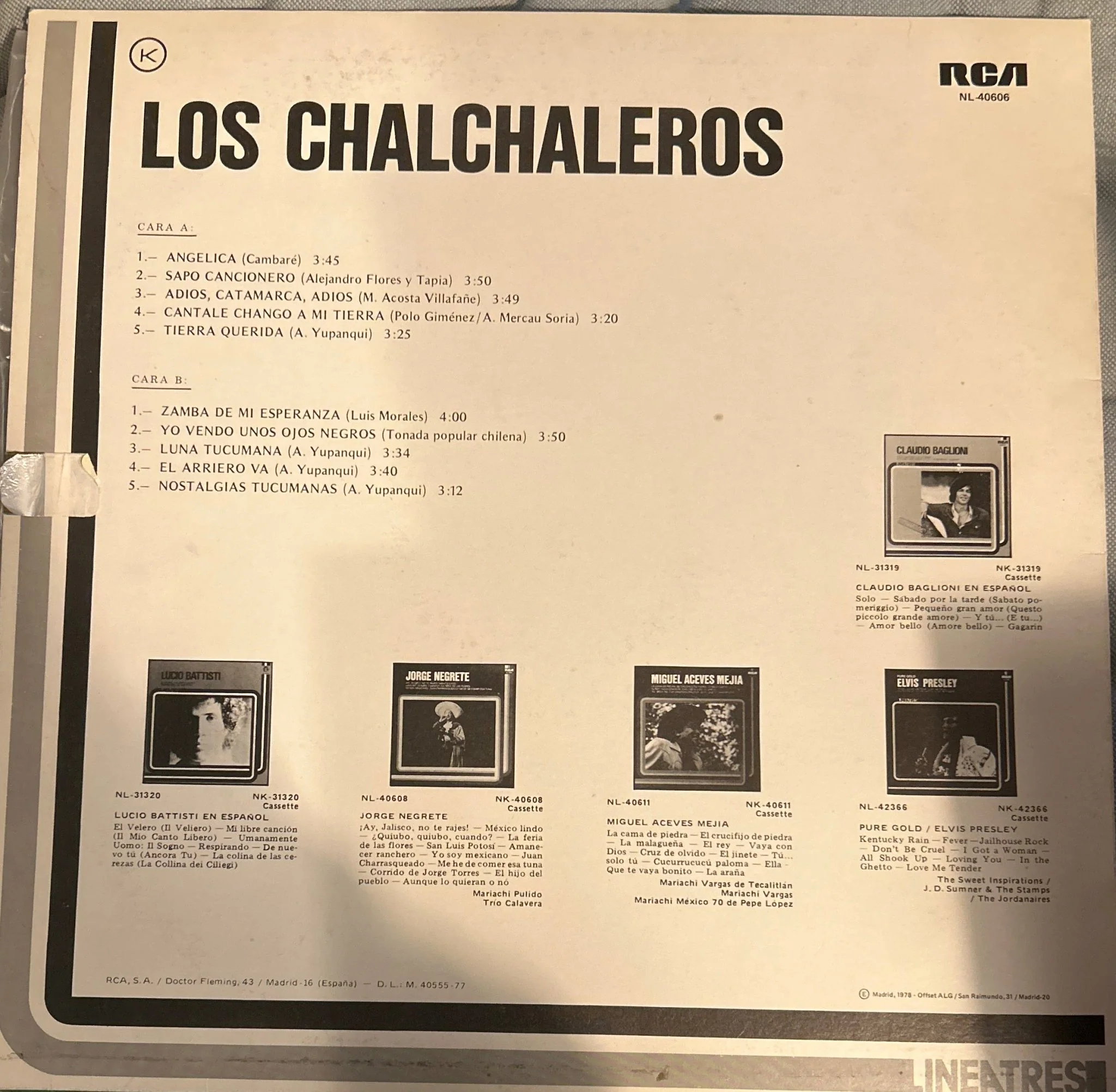 LP Los Chalchaleros ‎– Los Chalchaleros 2ª Mano (Producto exclusivo recogida en tienda) - Image 2