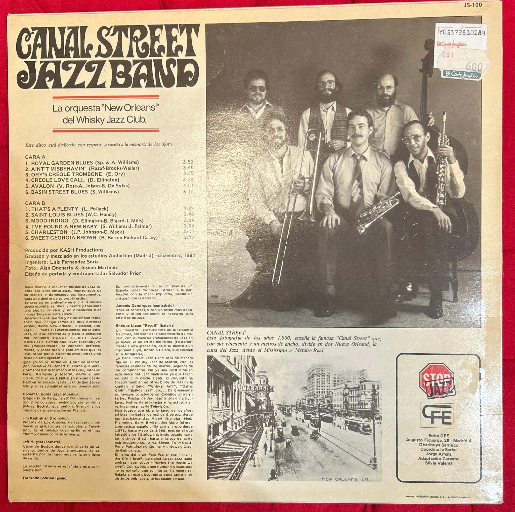 LP Canal Street Jazz Band ‎– Canal Street Jazz Band 2ª Mano (Producto exclusivo recogida en tienda) - Image 2