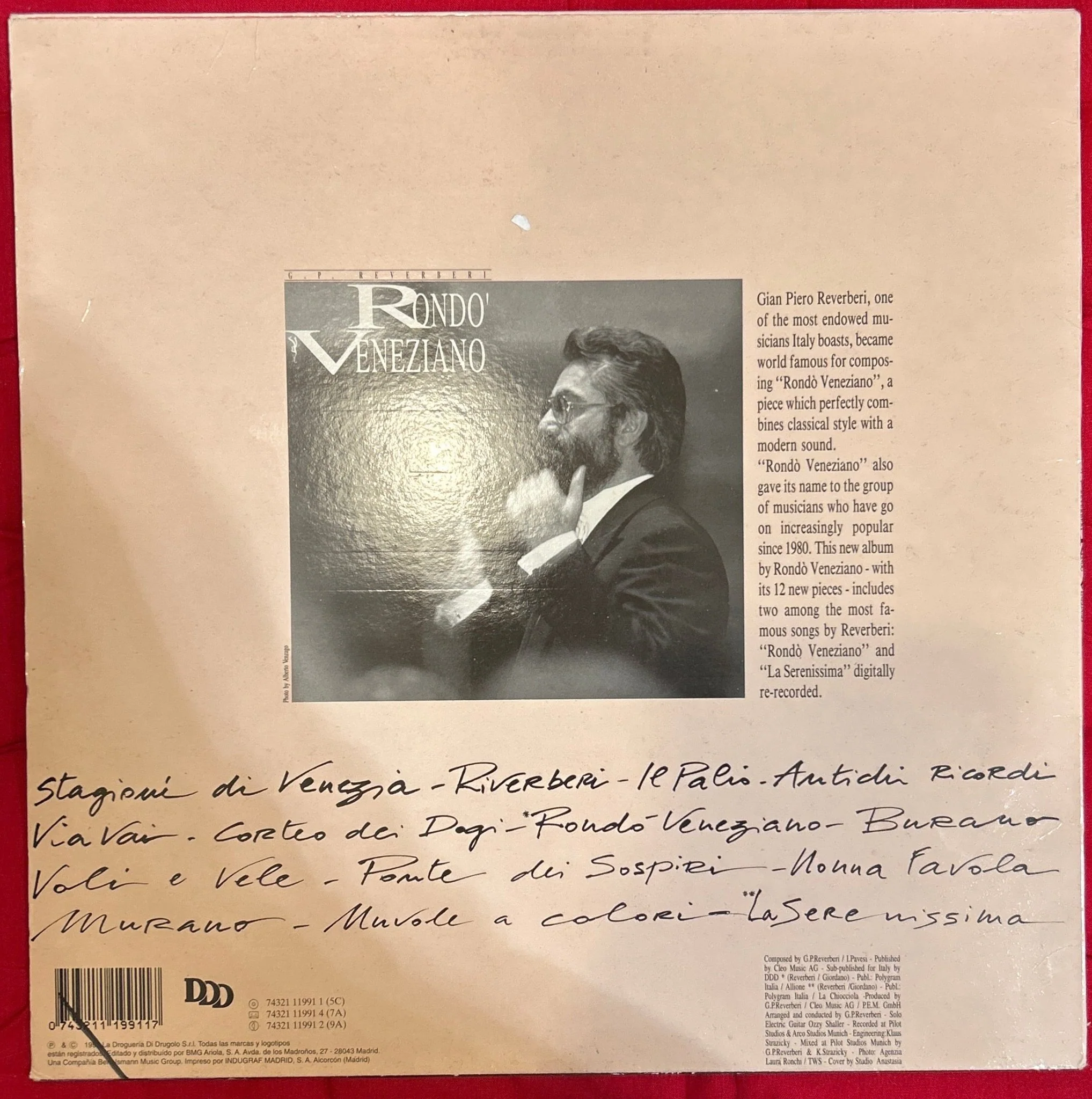 LP G. P. Reverberi : Rondo Veneziano ‎– Rondo Veneziano 2ª Mano - Image 2