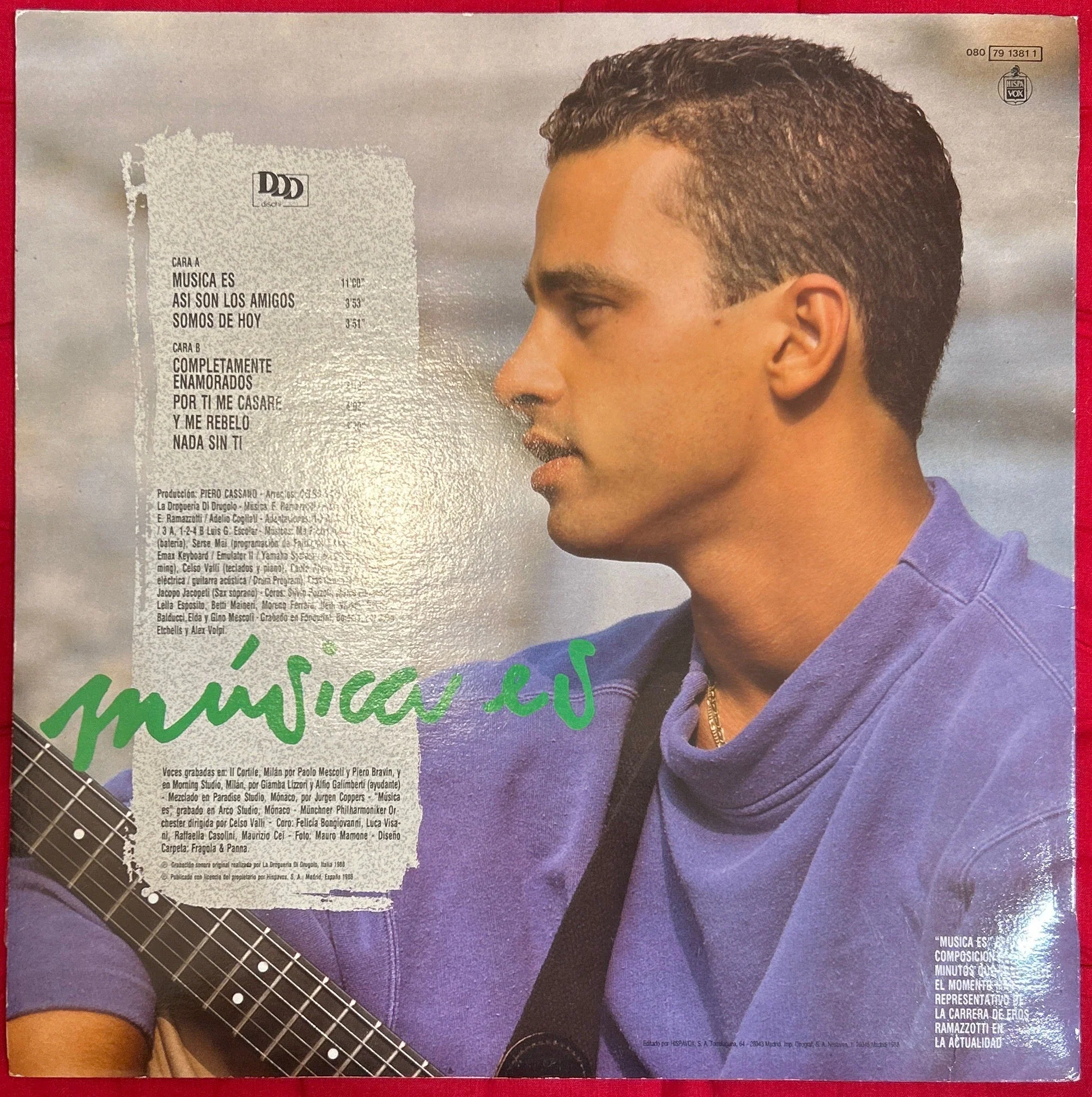LP Eros Ramazzotti ‎– Música Es 2ª Mano - Image 2