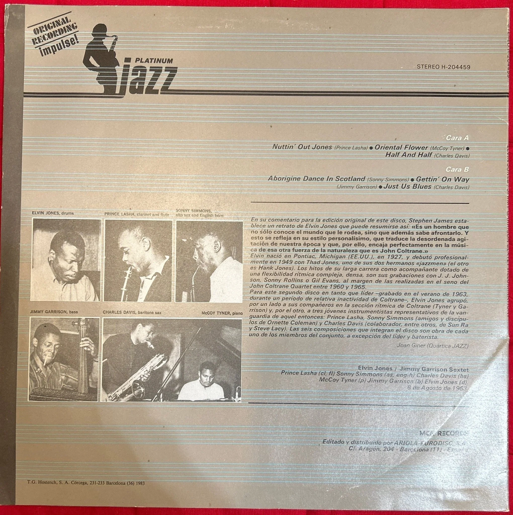 LP Elvin Jones/Jimmy Garrison Sextet ‎– Illumination 2ª Mano - Image 2
